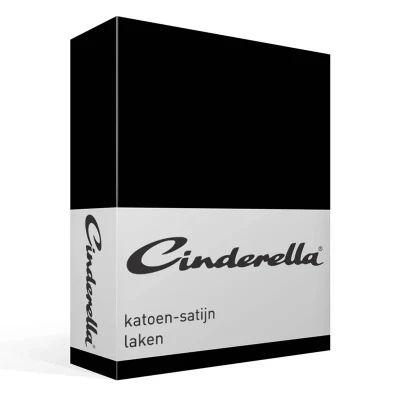 Image de 25% korting drap Noir 240x270 cm Satin coton Cinderella