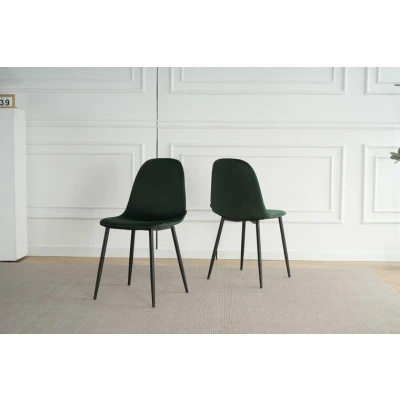 Afbeelding van Lina® Napoli Eetkamerstoel Groen Velvet