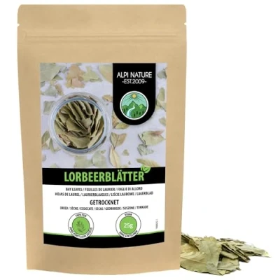Afbeelding van Laurierblaadjes (25 g), zacht gedroogde laurierblaadjes, 100% zuiver en natuurlijk laurierblad