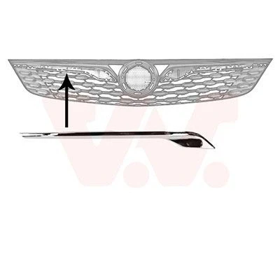 Afbeelding van VAN WEZEL 3812512 Sier / Beschermingspaneel, radiateurgrille Rechts voor