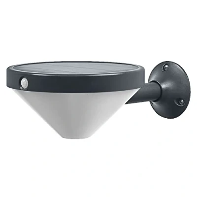 Afbeelding van LEDVANCE ENDURA Style Lunar solar wandlamp, warm wit licht (3000K), geïntegreerde sensor, bruikbaar zonder stroom, lange batterijduur: 60 keer 30 seconden in PIR modus, IP44 bescherming, zwart