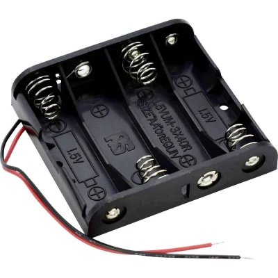 Afbeelding van Takachi SN34 Batterijhouder 4 AA (penlite) Kabel (l x b h) 61.9 57.2 15 mm