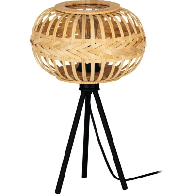 Afbeelding van EGLO Amsfield 1 Tafellamp E27 41 cm Zwart/Hout