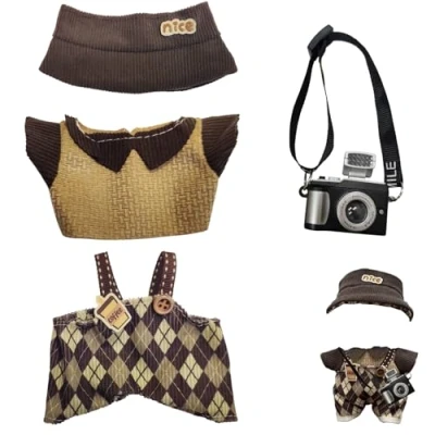 Afbeelding van Gxlaihly 17 cm poppenkleding, Labubu kostuums voor poppen, outfit, geschikt poppen van (B19 (pluche dieren niet inbegrepen)