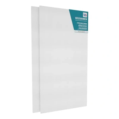 Afbeelding van VBS Set van 2 canvaslijsten 60 cm x 30 Acrylverf Olieverfschilderij Acrylgieten Schilderstandaard