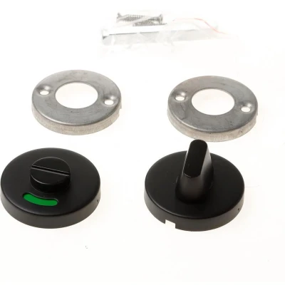 Afbeelding van Formani Toilet Slot Basics LBWC50D/8 Toiletgarnituur Rond 10MM Mat Zwart