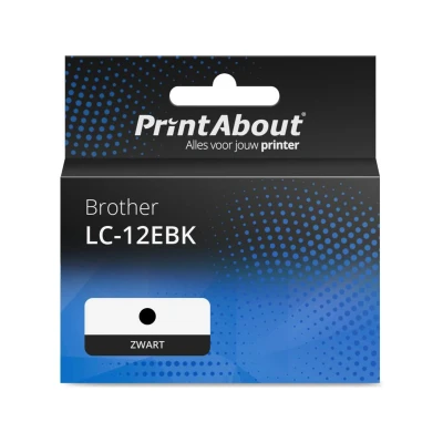 Afbeelding van Huismerk Brother LC 12EBK Inktcartridge Zwart