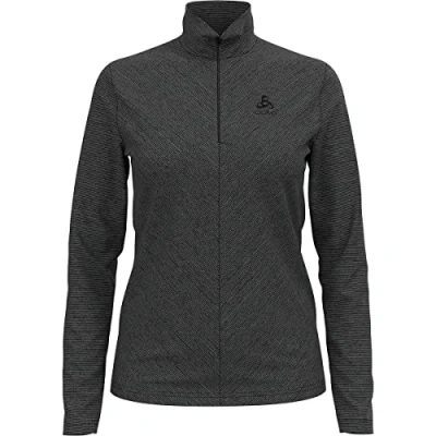 Afbeelding van Odlo Middenlaag Loopshirt Halve Rits ROY GRIJS Maat XS