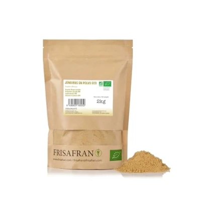 Image de FRISAFRAN Gingembre Bio en Poudre 2kg De moulu végétalien sans additifs naturel