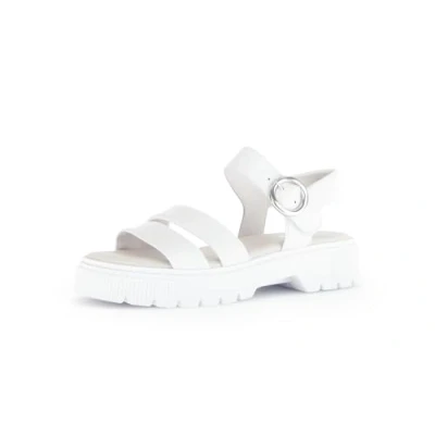 Afbeelding van Gabor Sandalen met enkelbandjes, Dames, Maat: 40, Weiss Leer