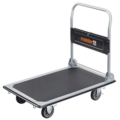 Afbeelding van Meister Werkzeuge 8985540 Plateauwagen Inklapbaar, Met opbergvak Staal Laadvermogen (max.): 300 kg