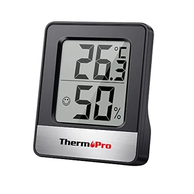 Afbeelding van ThermoPro TP49 Kleine digitale hygrometer, indoor kamerthermometer, temperatuurmonitor en vochtigheidsmeter voor comfort thuis op kantoor, reptielenthermometer