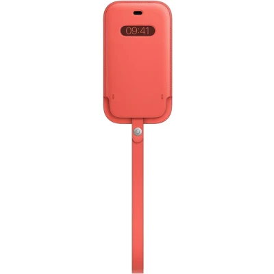 Afbeelding van Apple Iphone 12 Mini Leren Sleeve Magsafe Pink Citrus