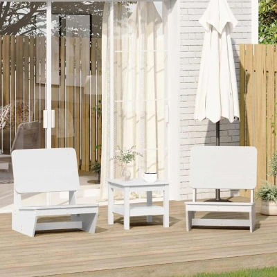 Afbeelding van vidaXL Tuinstoelen 2 st 60x64x70,5 cm massief grenenhout wit
