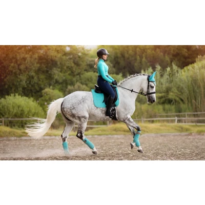 Afbeelding van LeMieux Zadeldekje Luxury Square Dressuur Azure L (Full)