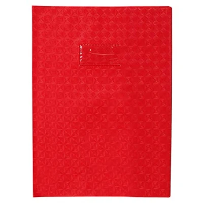 Afbeelding van Clairefontaine Schrijfblokhoes van pvc, kalligrafie, A4, 210 x 297 mm, met etikethouder voor gemakkelijke identificatie, diamanteffect, rood, ref. 72213C