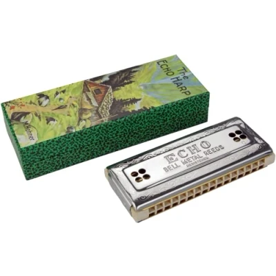 Afbeelding van Hohner Echo Harp 64 C/G Tremolo mondharmonica Legendarisch model origineel