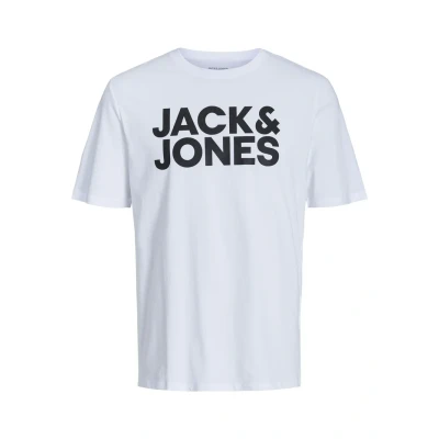 Afbeelding van Jack &amp; Jones Jjecorp LOGO SS O NECK NOOS Tshirt print white, Heren, Maat: Large, White