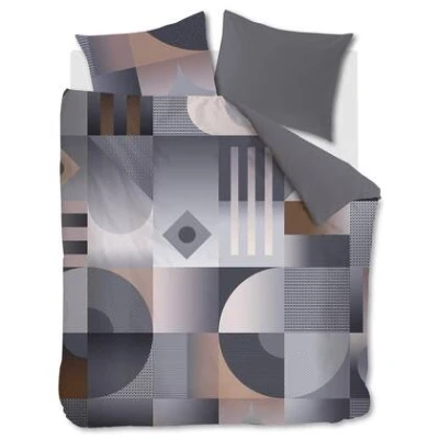 Afbeelding van Beddinghouse Dutch Design Robbinson dekbedovertrek Lits Jumeaux XL 260x200/220 Grijs