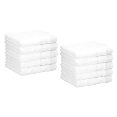 Afbeelding van Betz Set van 10 handdoeken washandjes Palermo Afmetingen: 30x30 cm Meerdere Kleuren om uit te kiezen Color Abrikoos