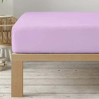 Afbeelding van Degrees Home Collectie Hoeslaken, 150 x 200 33 cm, verstelbaar, tot cm matrashoogte, geborstelde microvezel, bed 150, lila