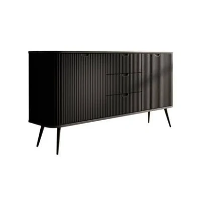 Afbeelding van Meubella Dressoir Zakari Zwart 168 cm