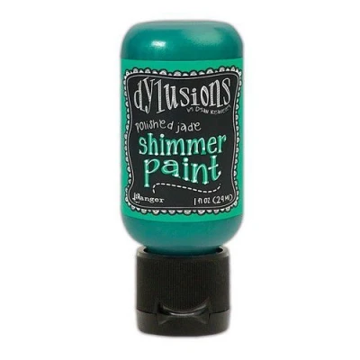 Afbeelding van Ranger Dylusions Shimmer Paint Flip Cap Bottle Polished Jade DYU74441 Dyan Reaveley (05 21)