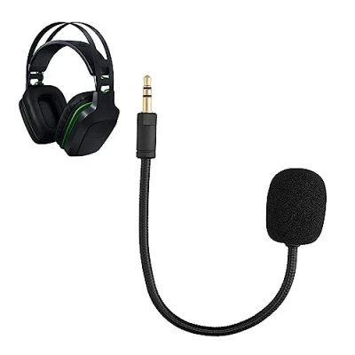 Afbeelding van kwmobile microfoon voor gaming headset geschikt Razer Electra V2 / V1 In zwart