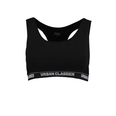 Afbeelding van Urban Classics Curvy LOGO Top, Dames, Maat: XXL, Black
