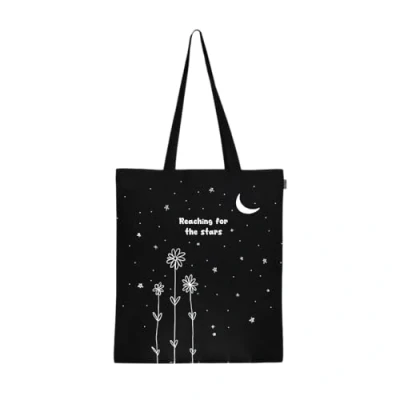 Afbeelding van Eco Right Esthetische canvas draagtas voor dames, schattig, modieus en herbruikbaar, katoenen tassen school, winkelen, sportschool, bibliotheek strand, perfect oma,, Starlight zakjes, 20