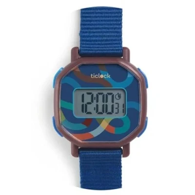 Afbeelding van Djeco digitaal kinderhorloge blue volute