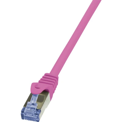 Afbeelding van LogiLink CQ3029S RJ45 Netwerkkabel, patchkabel CAT 6A S/FTP 0.50 m Pink Vlambestendig, Snagless 1 stuk(s)