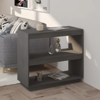 Afbeelding van Boekenkast 80x35x71 cm massief grenenhout grijs