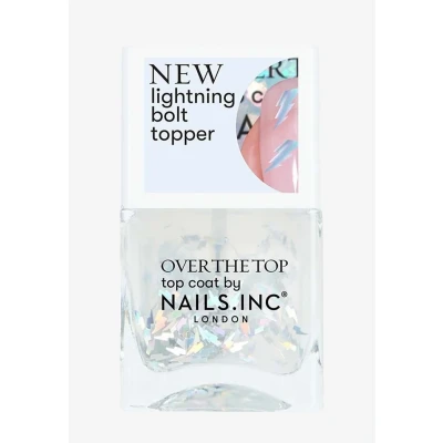 Afbeelding van Nails Inc STRIKING IN SHOREDITCH Bolt Confetti Topper glitter en zilveren nagellak voor opvallende nail art dierproefvrij eenvoudig te gebruiken