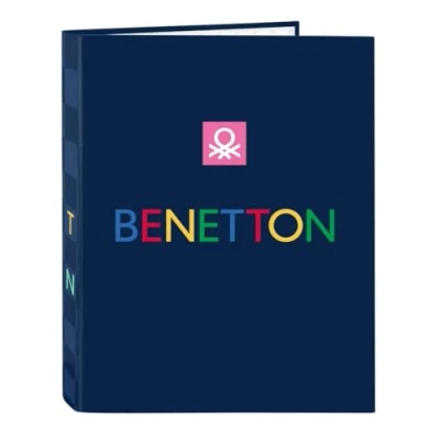 Afbeelding van Ringmap Benetton Damero Marineblauw A4 26.5 x 33 4 cm