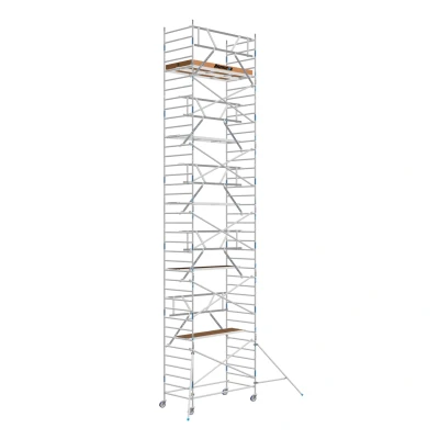 Afbeelding van COMBI DEAL Rolsteiger Alumexx AGS PRO + Steigeraanhanger L250xB135cm 12.20m werkhoogte Carbon Deck platformen