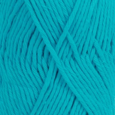 Afbeelding van Brei en haakgaren, 100% katoen, 4 of middelgroot, arangewicht, Drops Paris, 51 g, 80 m per bol (10 turquoise)