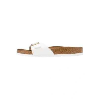 Afbeelding van Birkenstock Madrid BF Narrow Muiltjes, Dames, Maat: 38, White Hoogwaardig imitatieleer