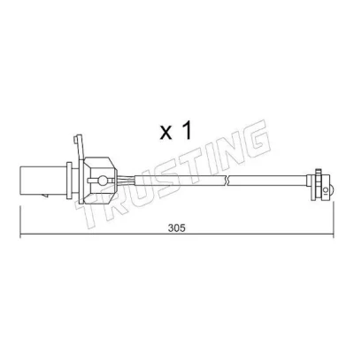 Afbeelding van TRUSTING SU.248 Slijtage Indicator Remblokken AUDI: A4 B5 Avant