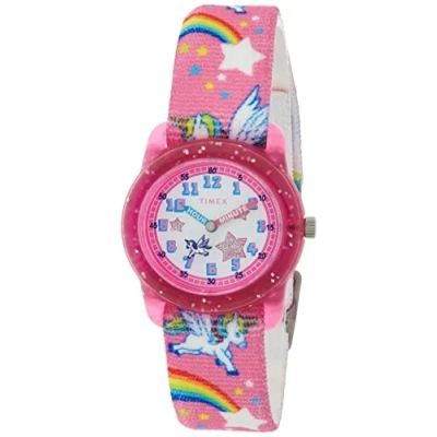 Afbeelding van Timex Youth Analog Pink Strap Rainbow Unicorn Horloge voor kinderen, Maat: One Size,