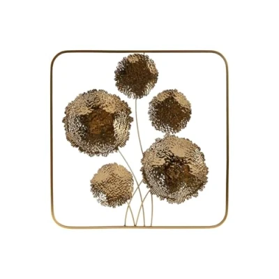 Afbeelding van Wanddecoratie Home ESPRIT Gouden Bloem 50 x 5 cm
