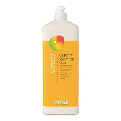 Afbeelding van Calendula afwasmiddel: handwas, zuiver plantaardige oppervlakteactieve stoffen.