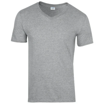 Afbeelding van GILDAN Heren T shirt met V hals, grijs (Rs Sport Grey)