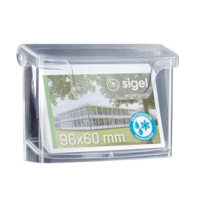 Afbeelding van Sigel Si Lh326 Buitenvisitekaarthouder Wandmodel 105X76X45Mm Transparant Acryl