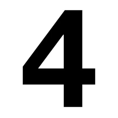 Afbeelding van Cijfersticker nummer 4 in zwart, hoogte 10 cm, zelfklevend huisnummer I cijfer om op te plakken voor buiten, brievenbus, deur, weerbestendig, kfz_673_4