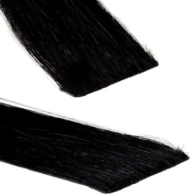 Afbeelding van hair2heart Set van 10 hoogwaardige onzichtbare haarextensies 40 cm 2/0 zwart