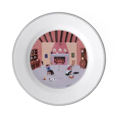 Afbeelding van Frühstücksteller Kamin Design Naif ø 21 cm