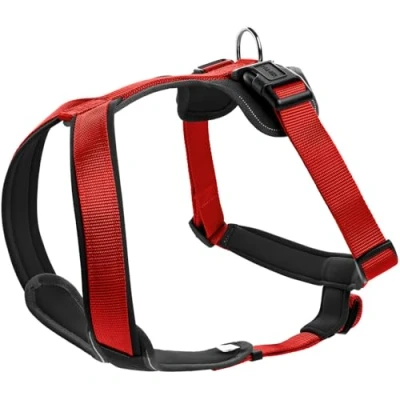 Afbeelding van Hunter Harnas Neopren Nylon Rood&amp;Zwart Hondenharnas 42 53X1.5 cm