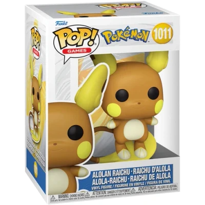 Afbeelding van Funko Pop! Games: Pokémon, Raichu Alolan, verzamelfiguur, vinyl figuur, cadeau idee, officieel product, speelgoed voor kinderen en volwassenen, Video Games Fans