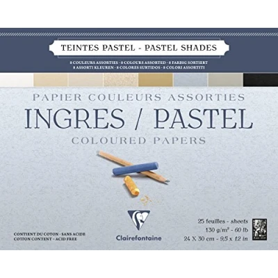 Afbeelding van Clairefontaine Ingres Pastelblok 130 gram 25 vel 24 x 30 cm